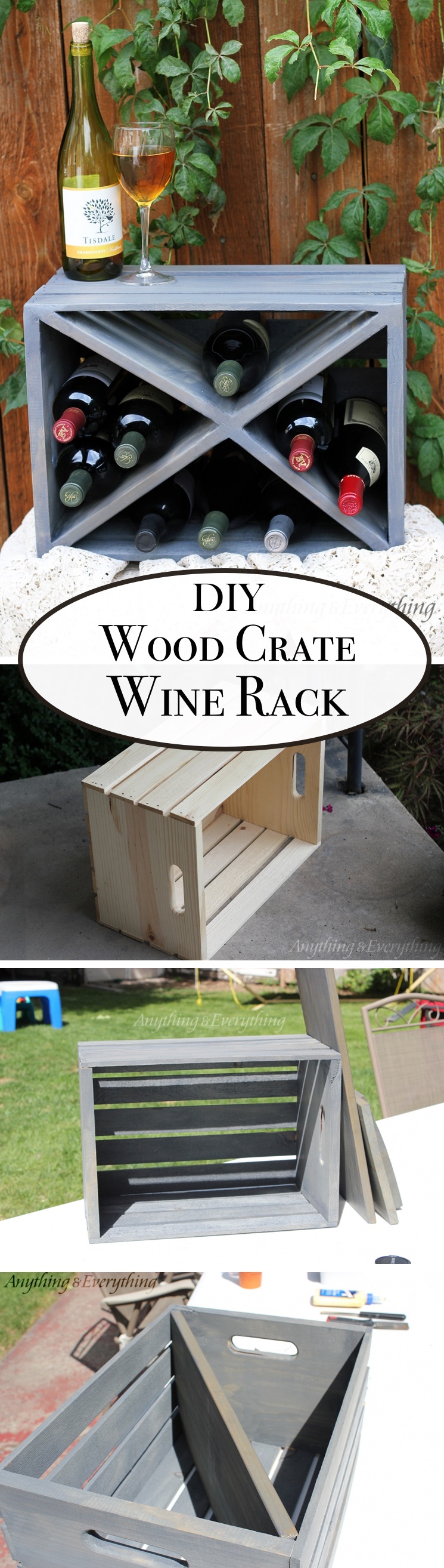 Wood Crate Wine Rack