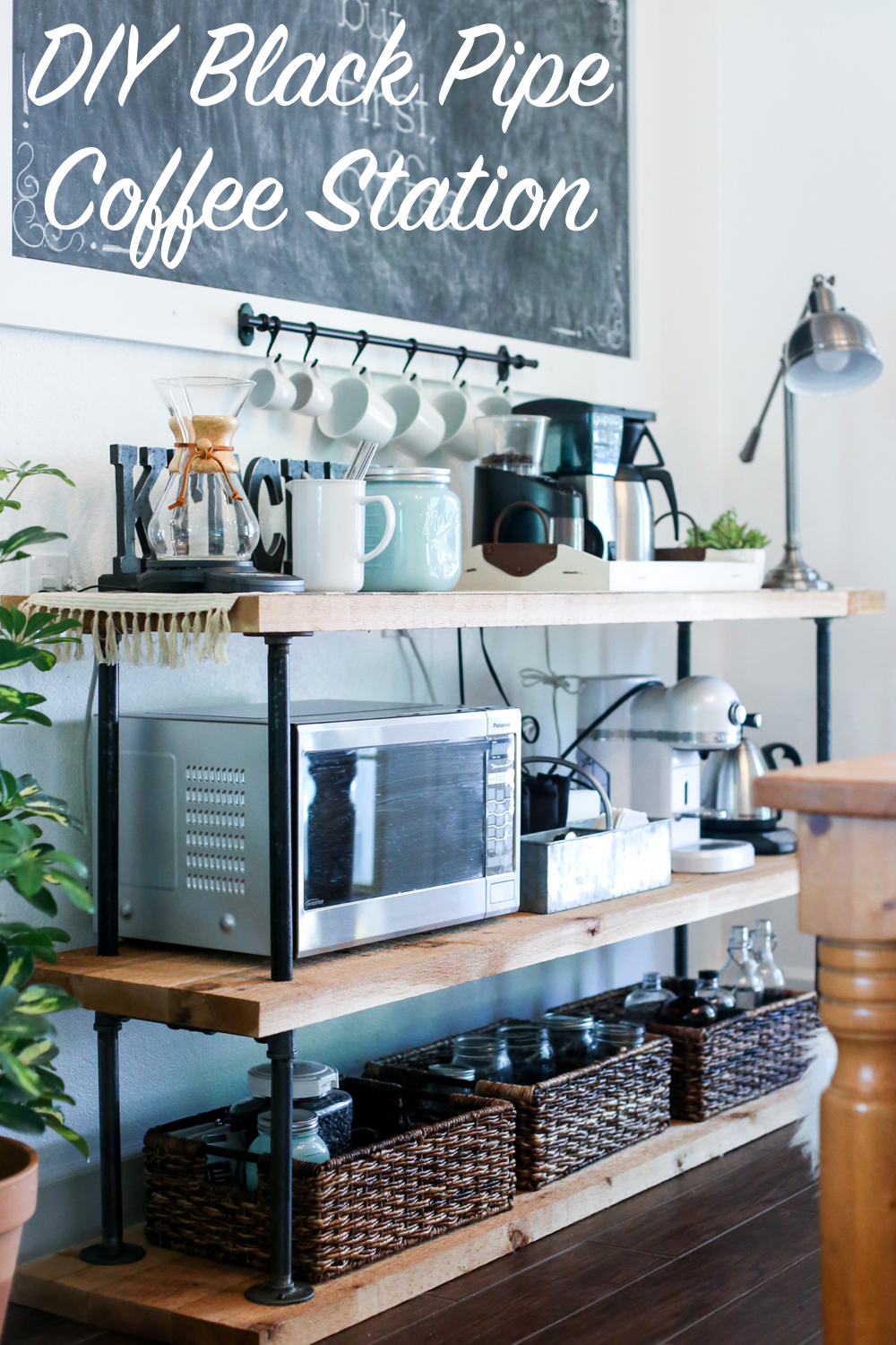 DIY Black Pipe Coffee Station