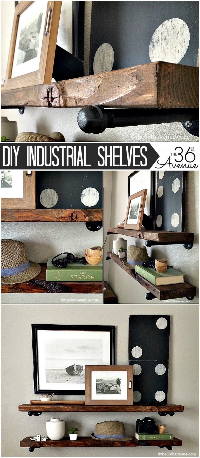 DIY Industrial Shelves