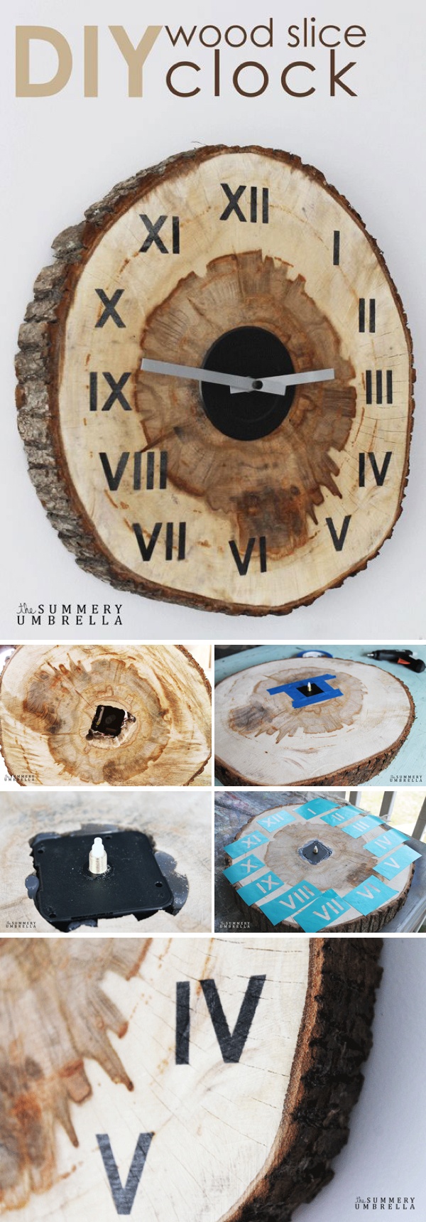 DIY Wood Slice Clock