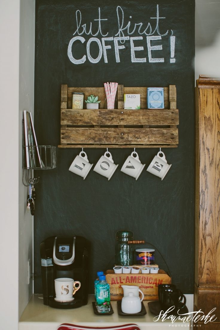 Pallet Shelf Coffee Bar