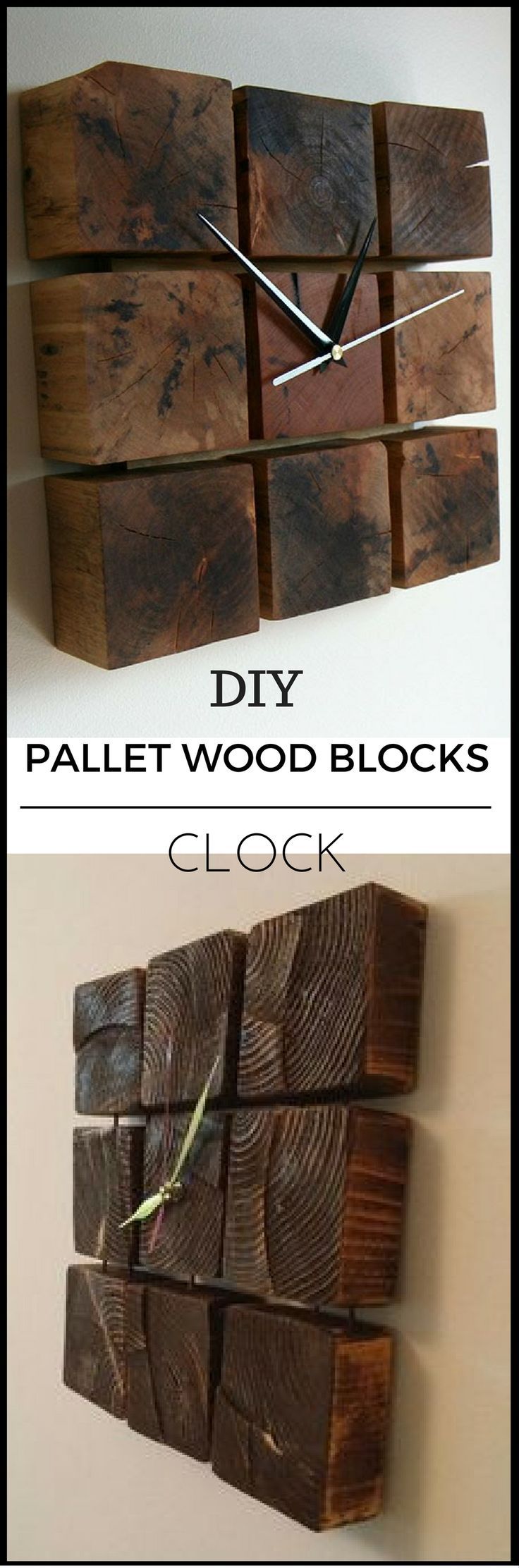 Pallet Wood Blocks Clock