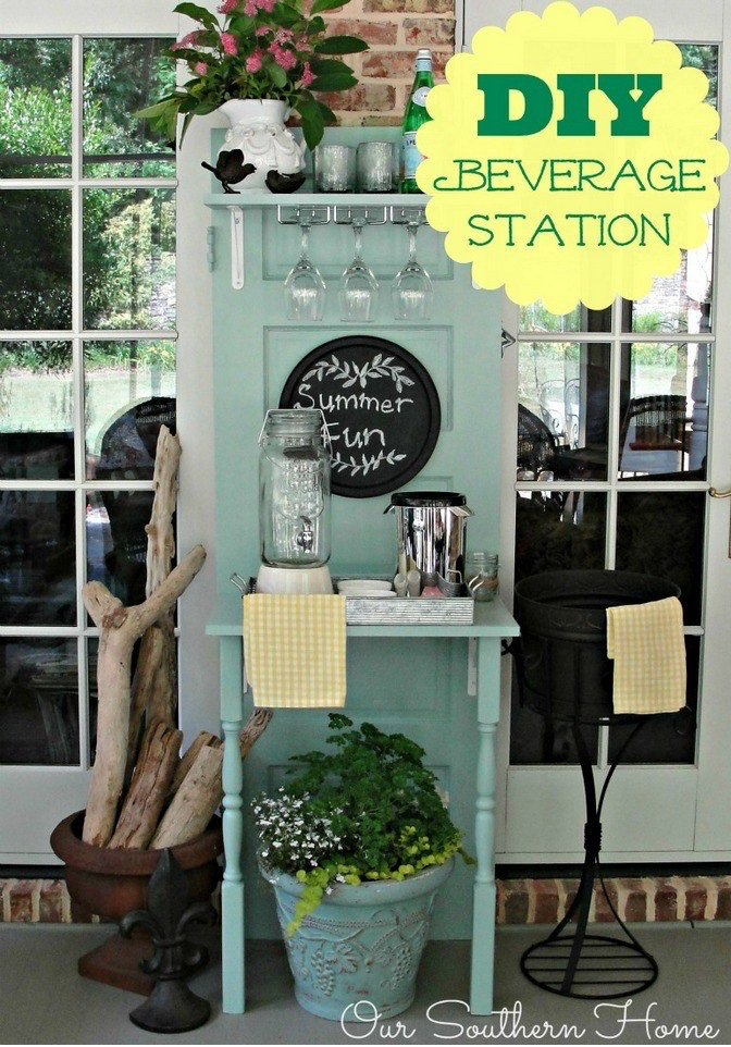 Upcycled Beverage Station DIY