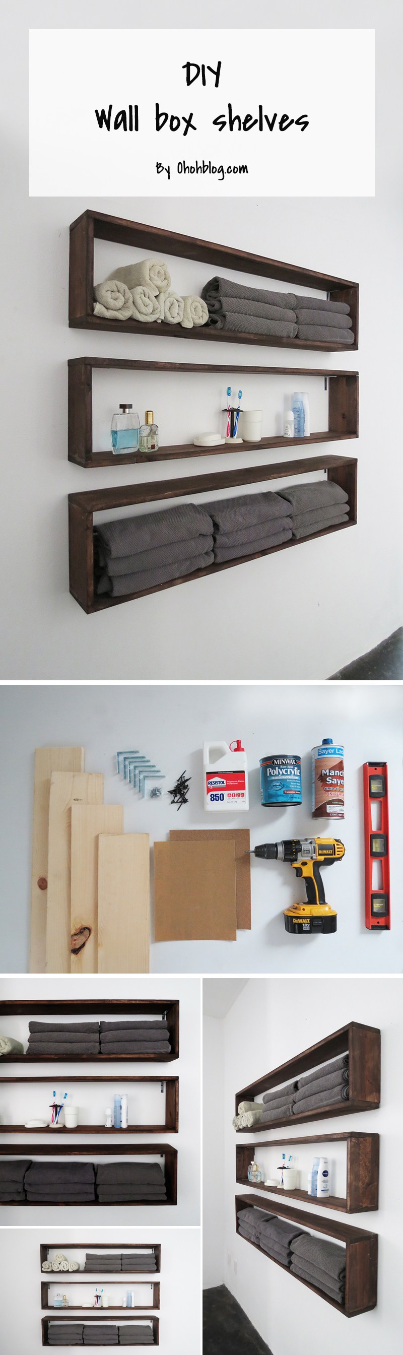 DIY Wall Box Shelves