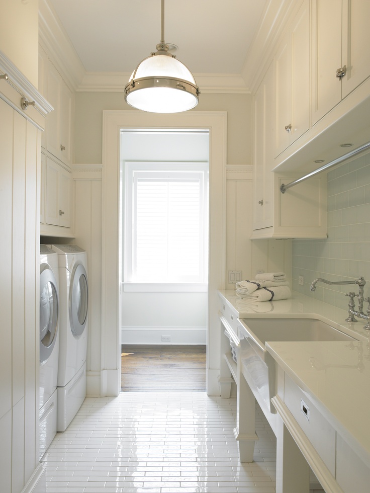 All White Laundry Room