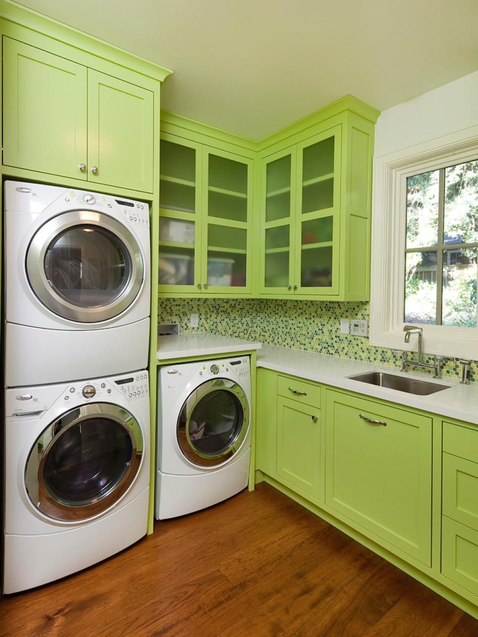 Apple Green Laundry Room