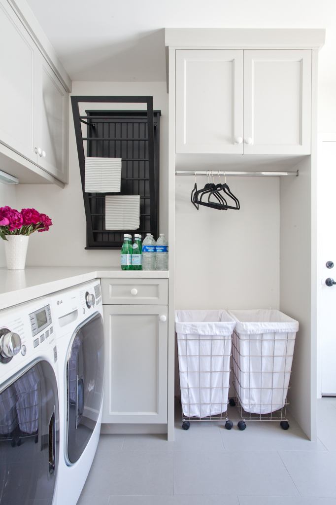 Contemporary Laundry Room with Storage