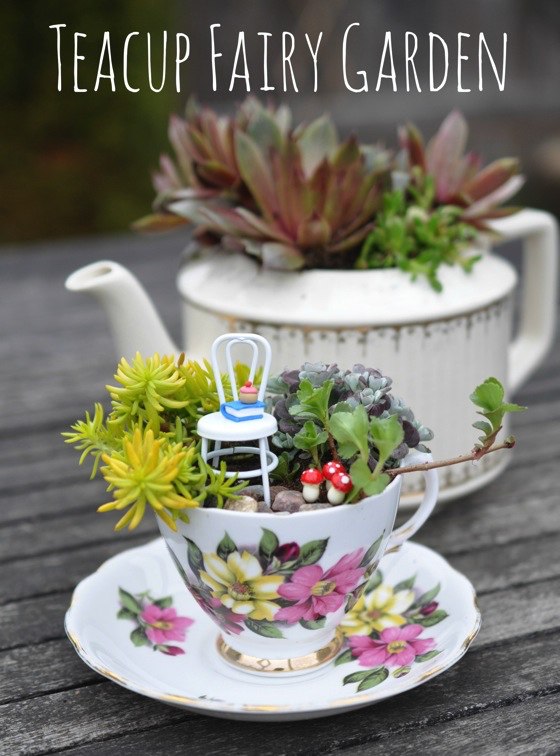 DIY Teacup Fairy Garden