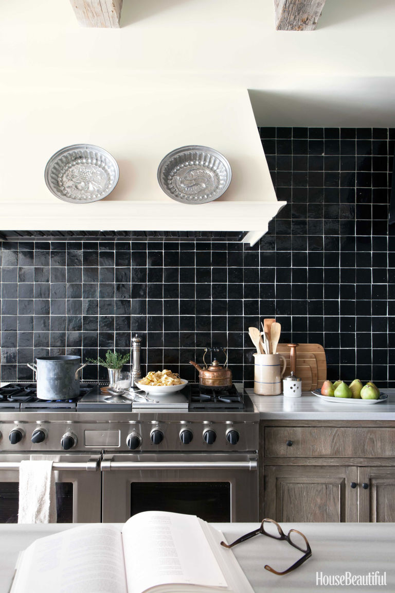 Dark and Dramatic Kitchen Backsplash