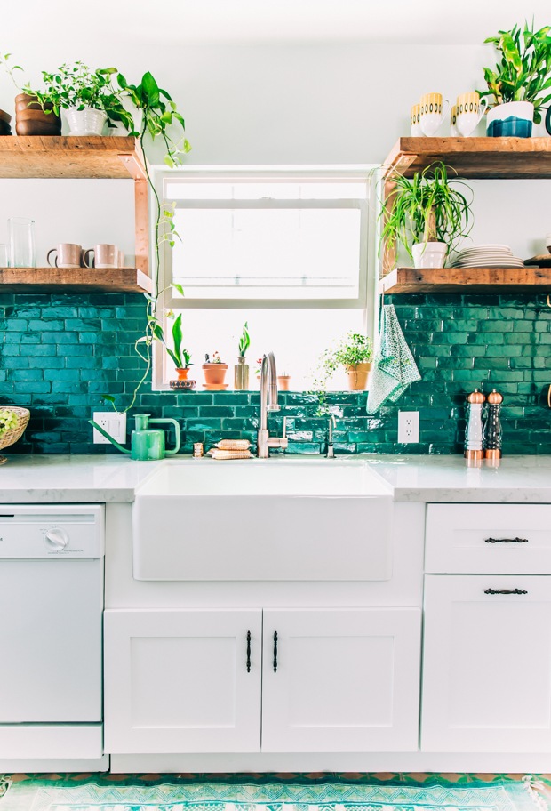 Boho Kitchen Shelves