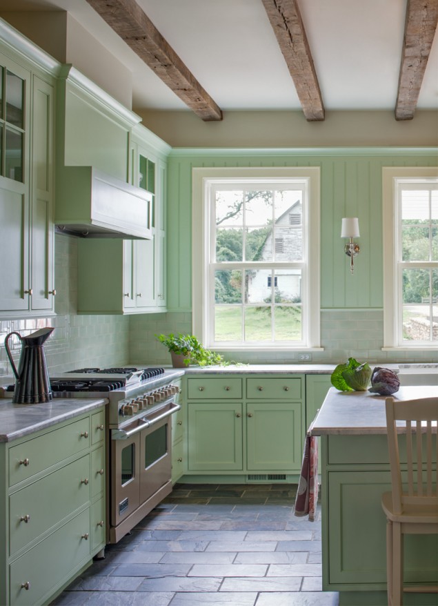 Pastel Green Kitchen