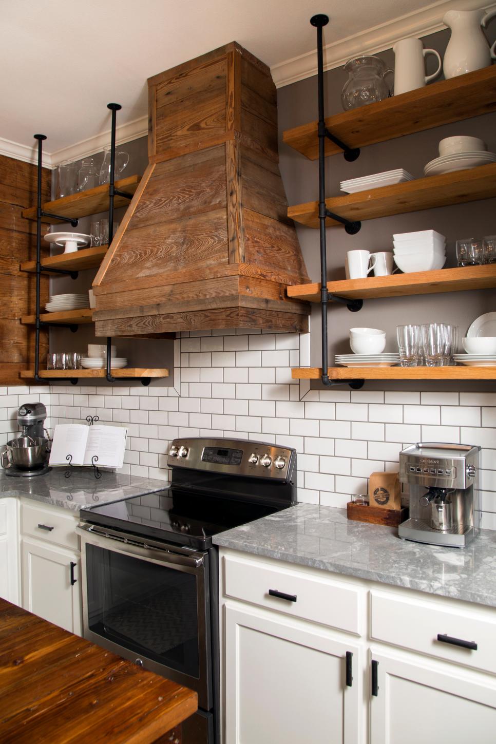 19 Gorgeous Kitchen Open Shelving That, Wooden Kitchen Shelves