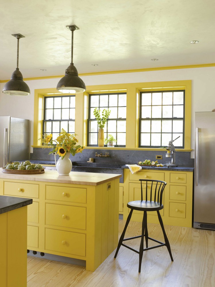 Yellow Farmhouse Kitchen