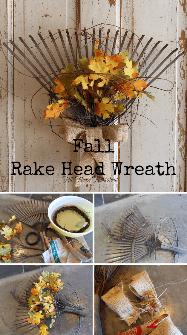 Fall Rake Head Wreath