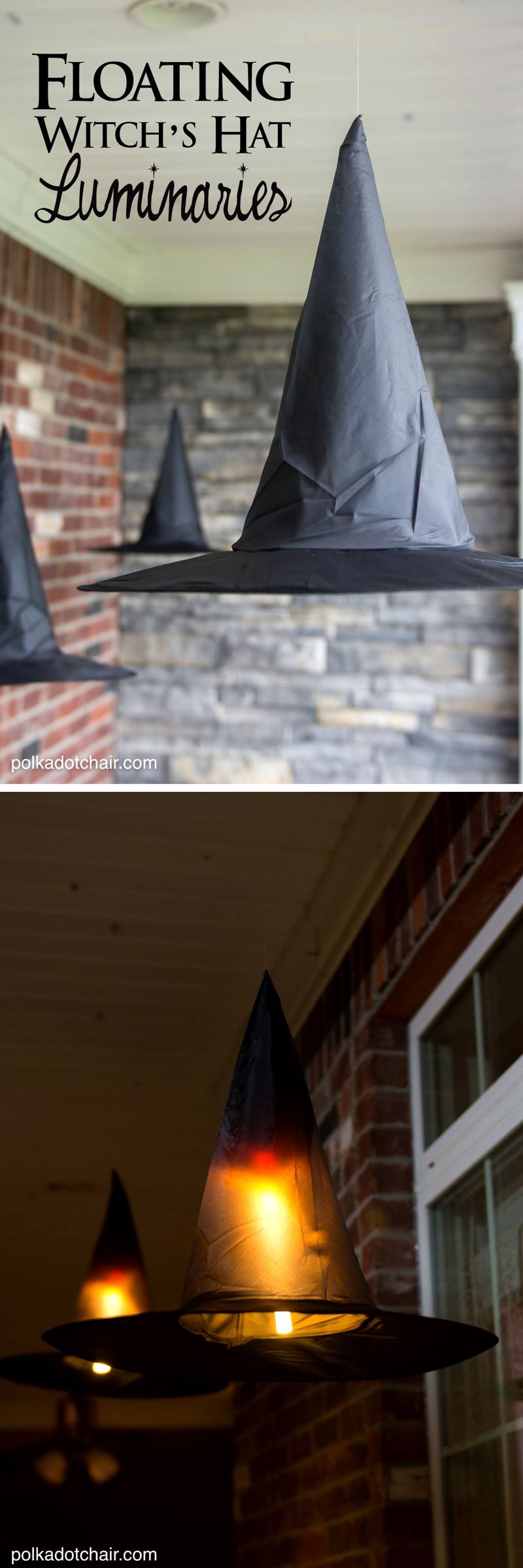 Floating Wicked Witch Hat luminaries