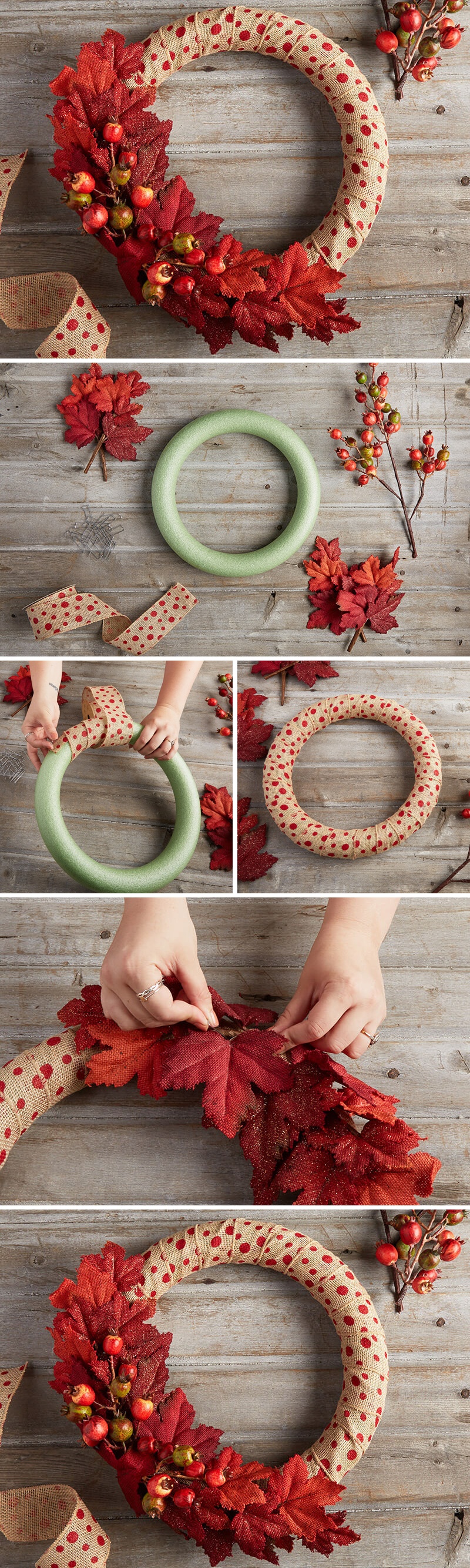 Polka Dot Fall Wreath