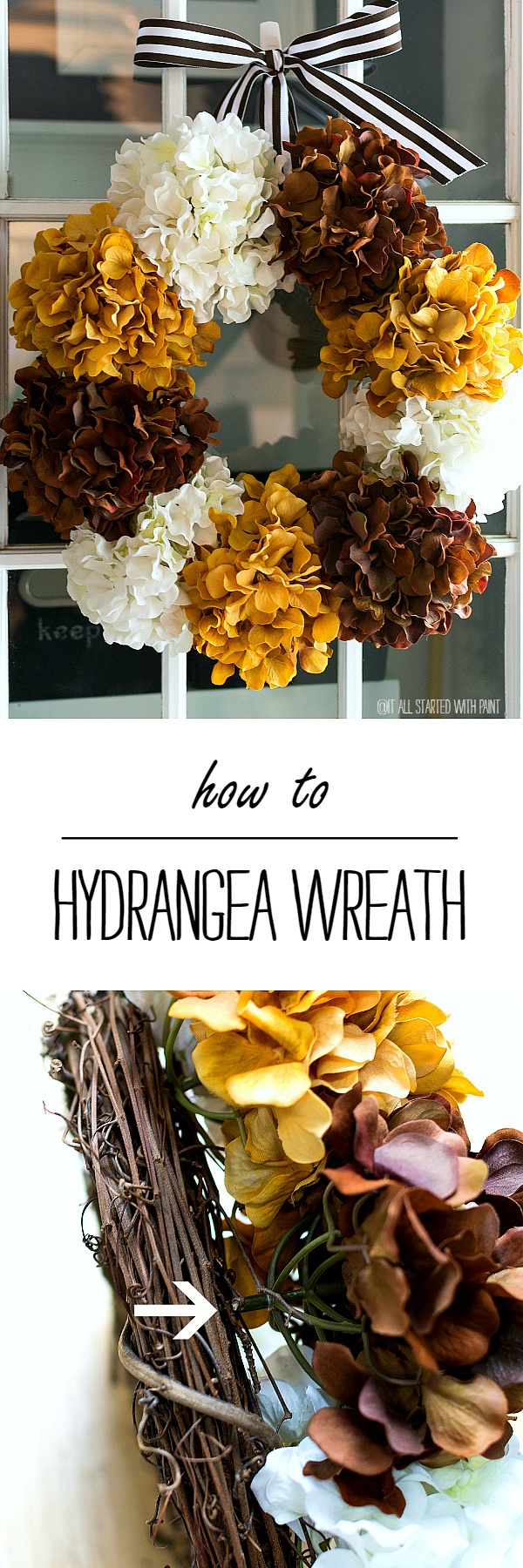 Simple Hydrangea Wreath For Fall