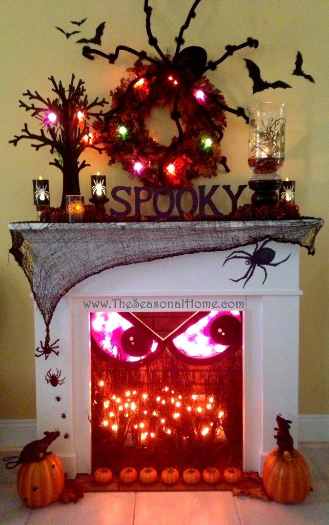 Spooky Fireplace with a Monster inside