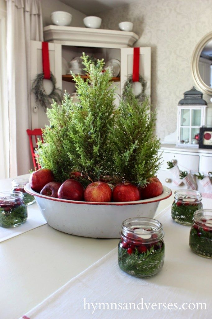Cedar and Apples Vintage Centerpiece