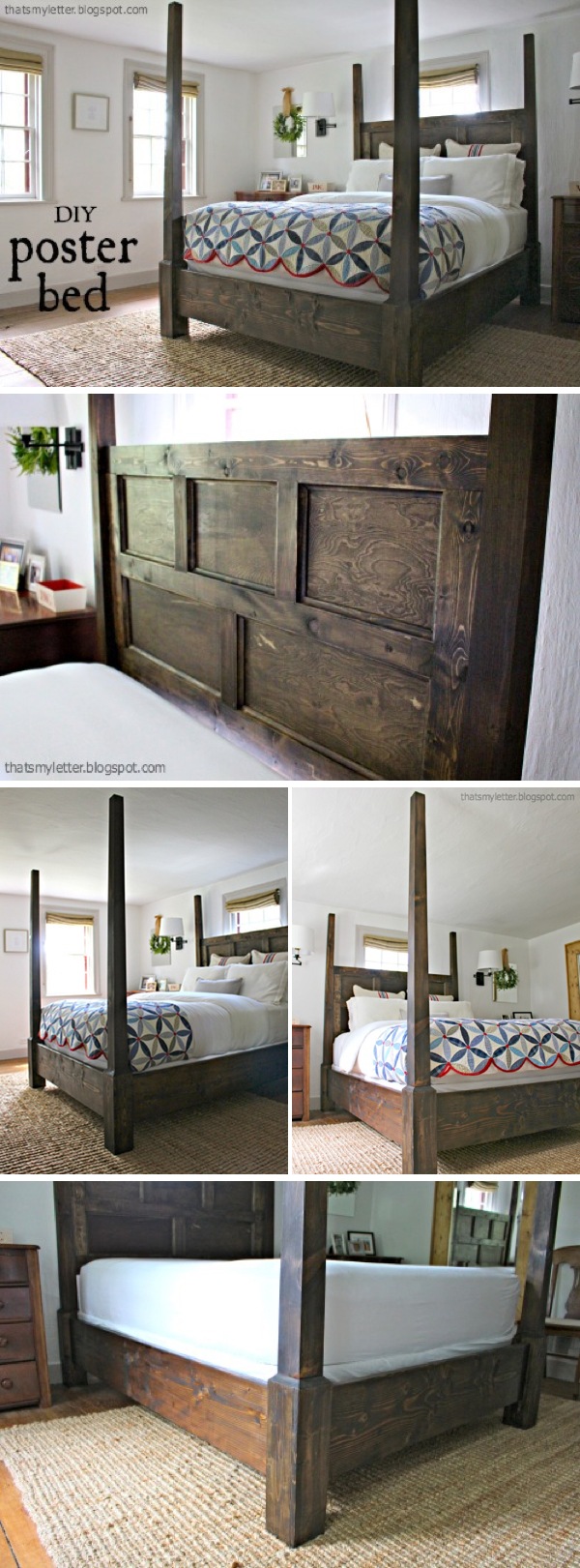 36 Easy Diy Bed Frame Projects To, How To Make A Rustic Bed Frame