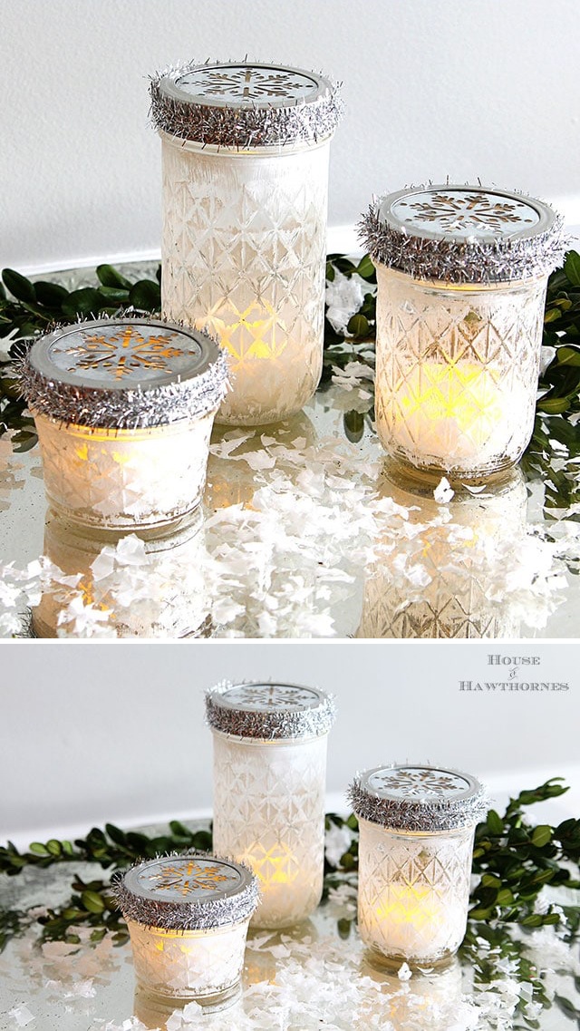 Mason Jar Christmas Luminaries