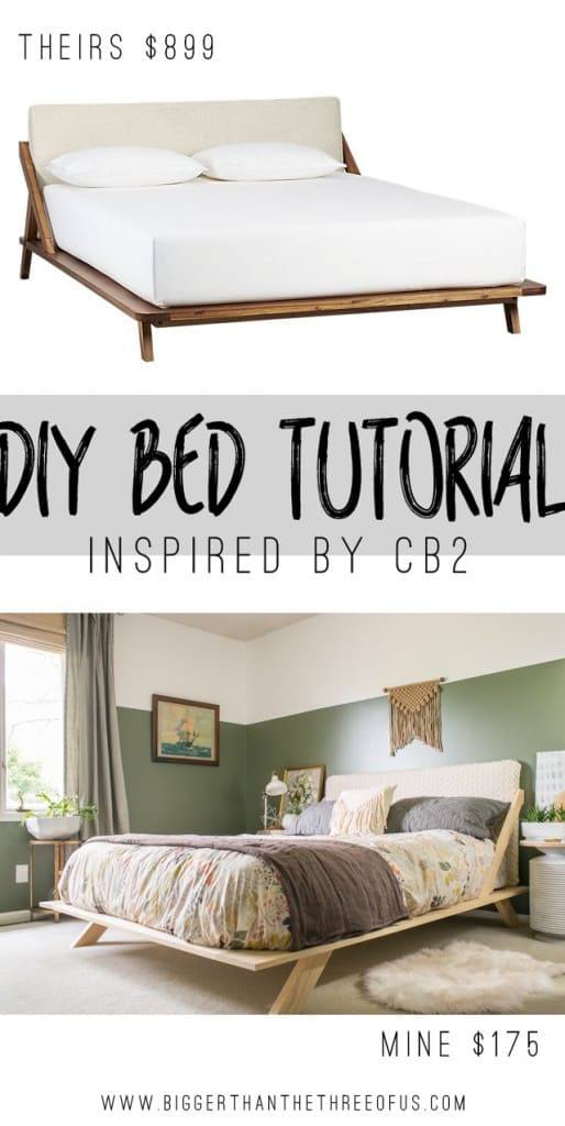 Mid-Century Inspired DIY Bed