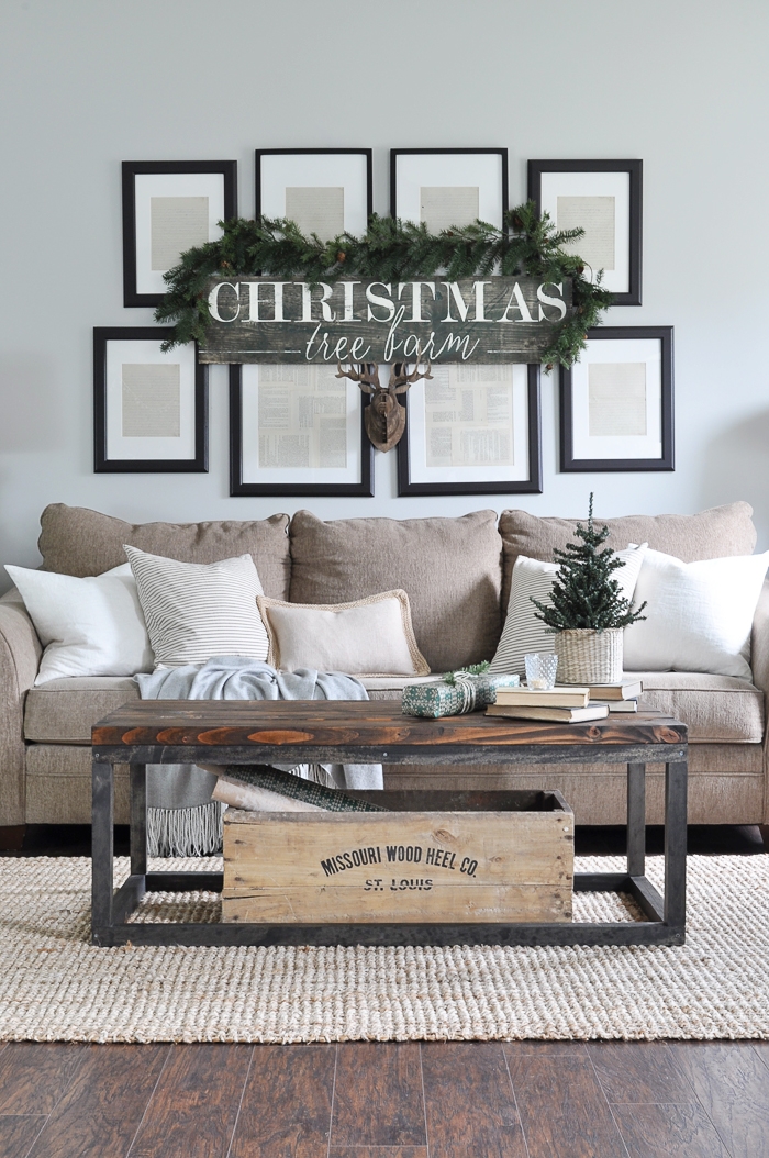 Rustic Christmas Living Room