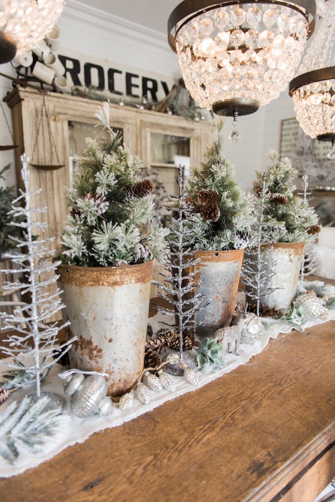 Rustic Glam Christmas Farmhouse Dining Room