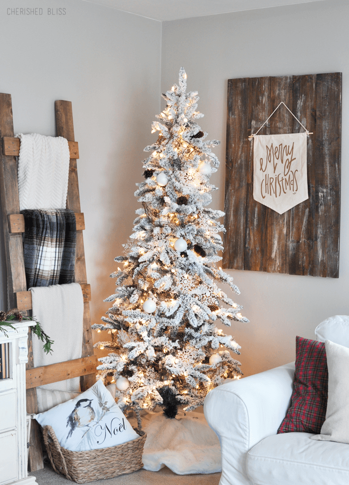 Snowy White Christmas Tree