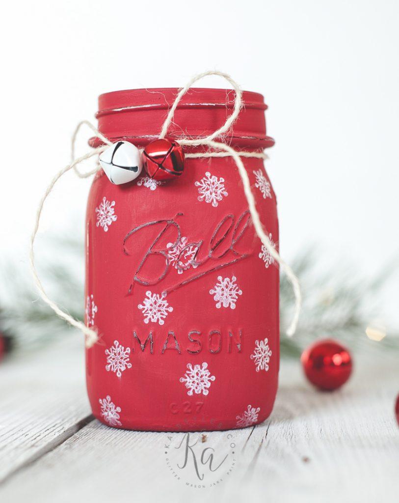 Stamped Snowflake Mason Jar Luminary