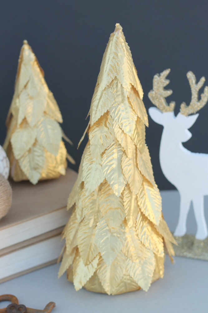 DIY Gold Leaf Trees