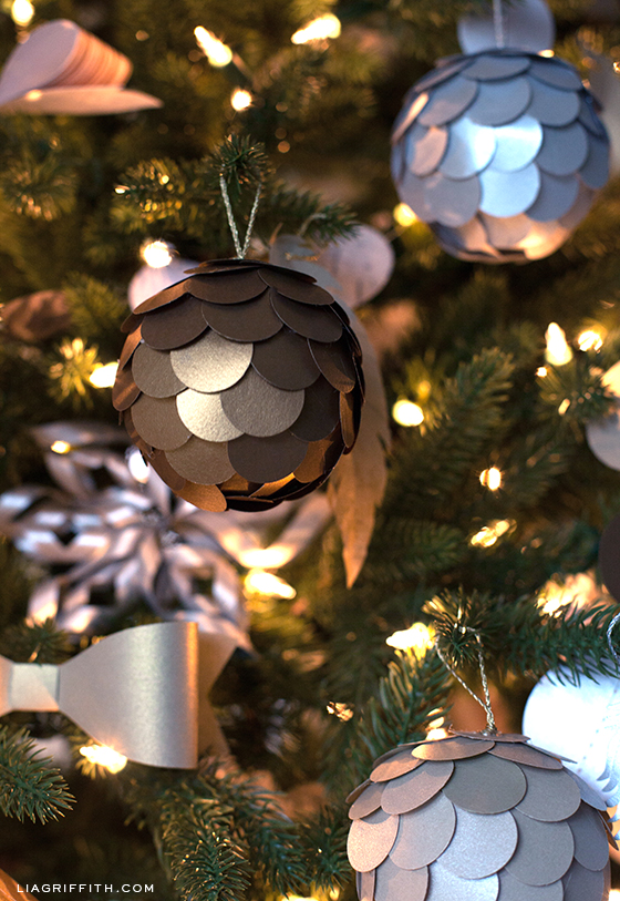 Metallic Paper Ball Ornaments