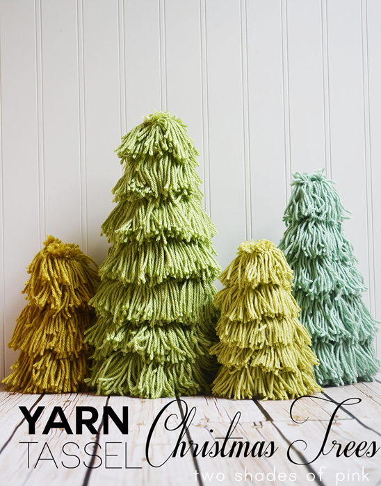 Yarn Tassel Christmas Trees