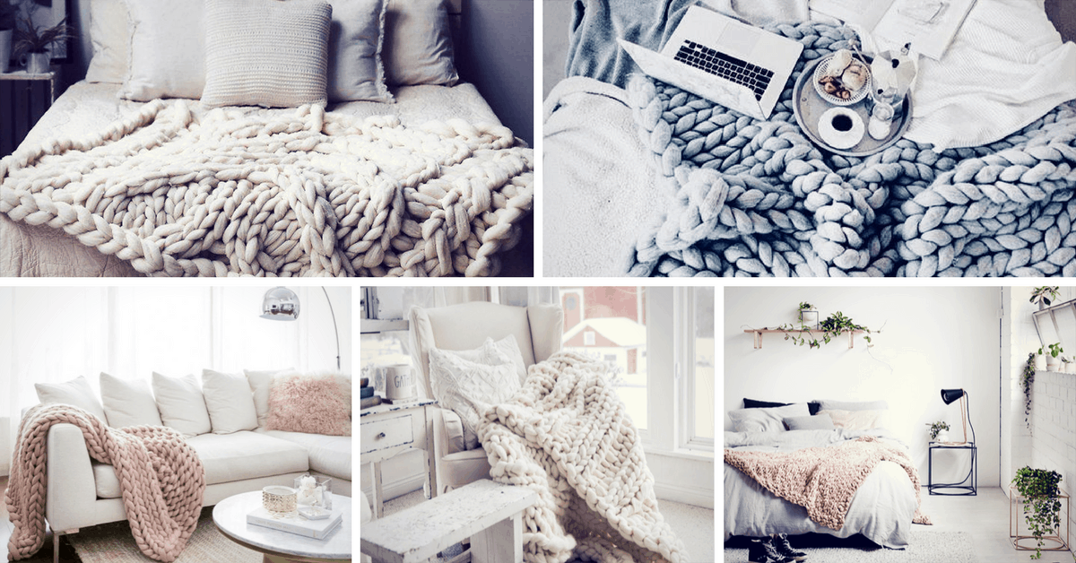Cozy Chunky Knit Blanket Decor Ideas