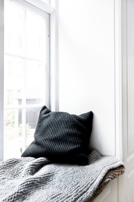 Scandinavian Minimal Window Seat Nook