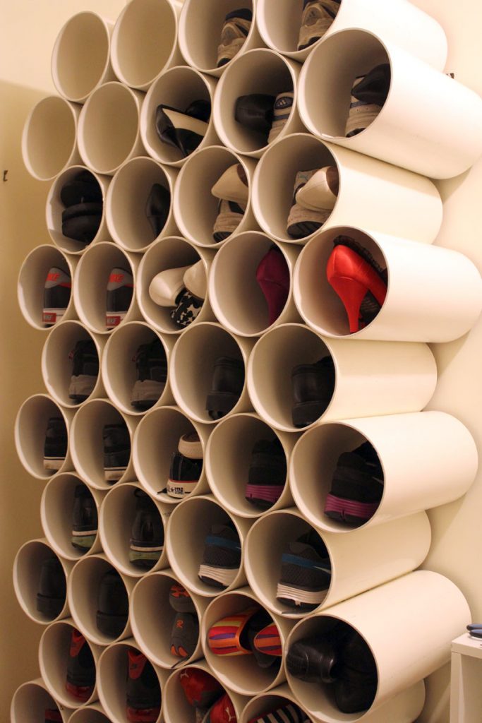 PVC Pipe Shoe Rack