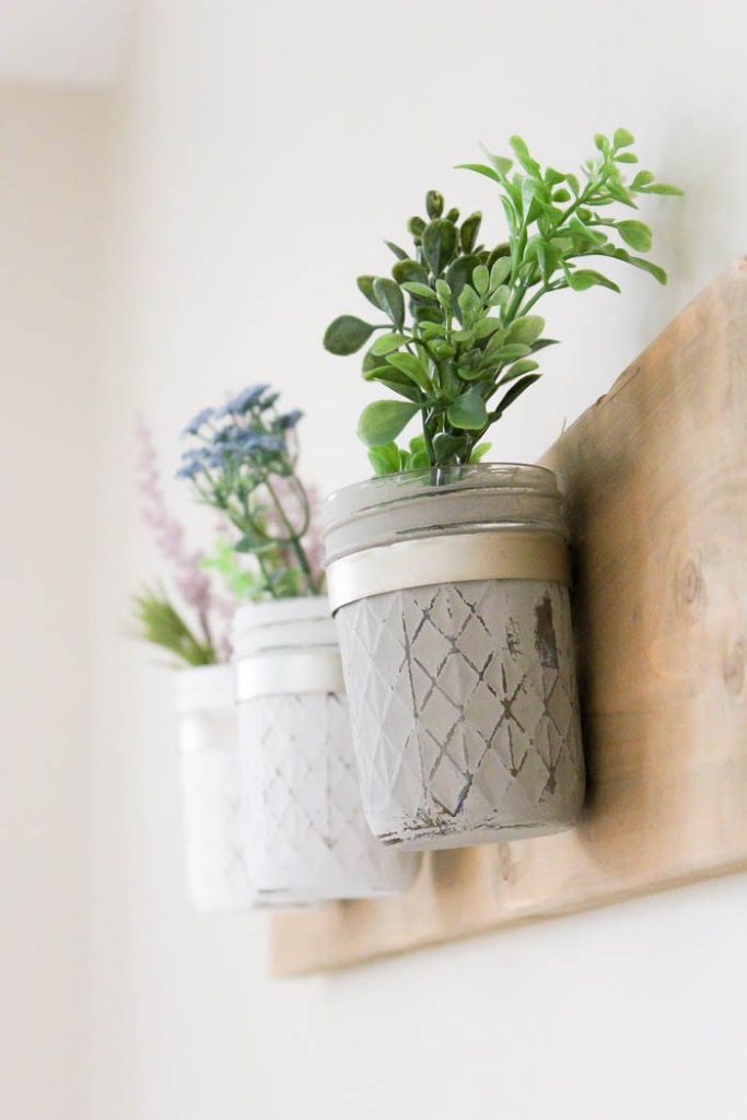 Rustic Farmhouse Mason Jar Planter