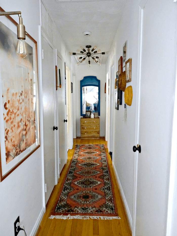 Boho Eclectic Narrow Hallway Decor