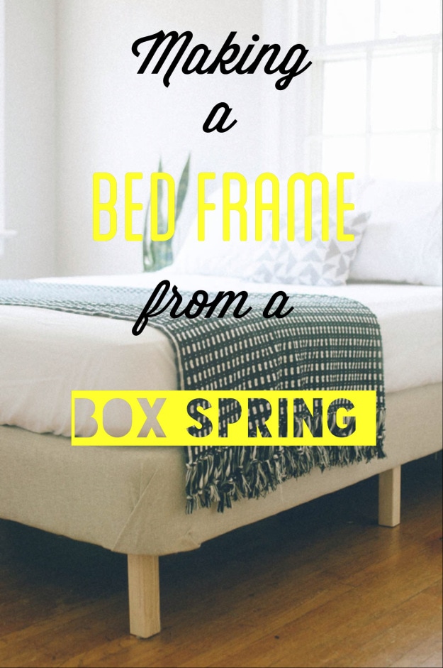 DIY Bed Frame Made of Box Spring