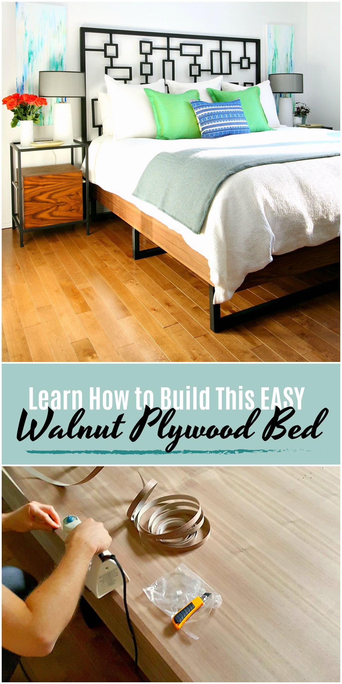 Walnut Plywood Bed