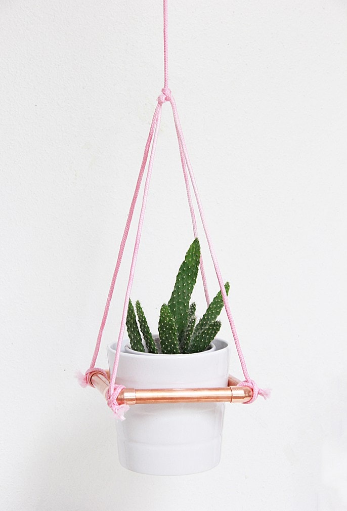 DIY Hanging Copper Planter