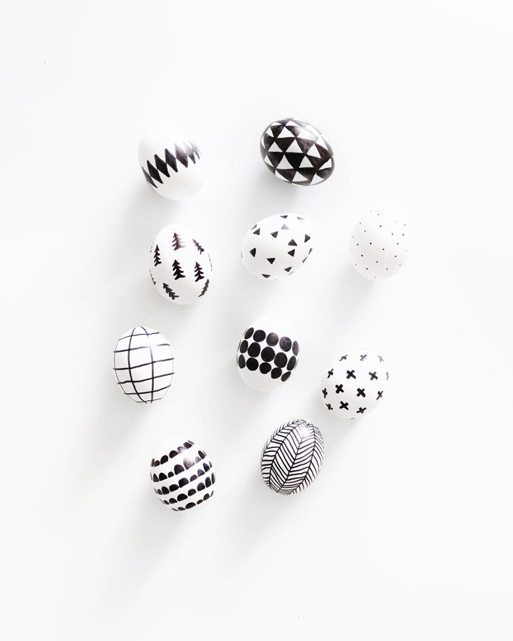 DIY Scandinavian Sharpie Easter Eggs