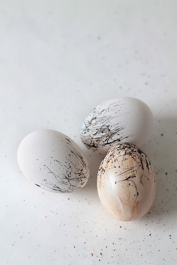Paint Splattered Eggs