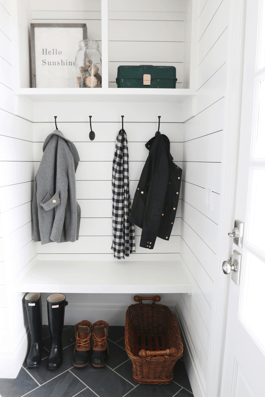 Small Mudroom With Storage