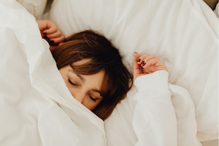 Woman in sound sleep