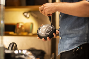 Man repairing a device