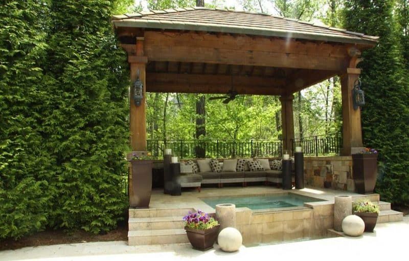 Relaxation Pavilion with a Hot Tub