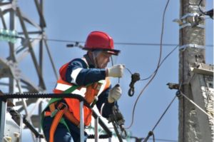 Electricity worker