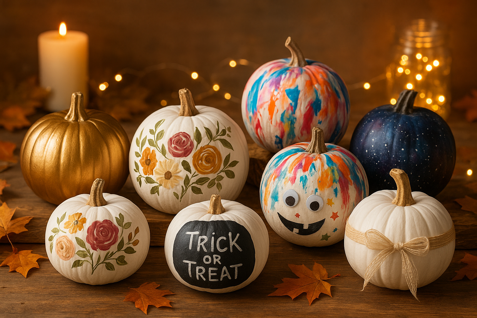 white pumpkin painting Ideas