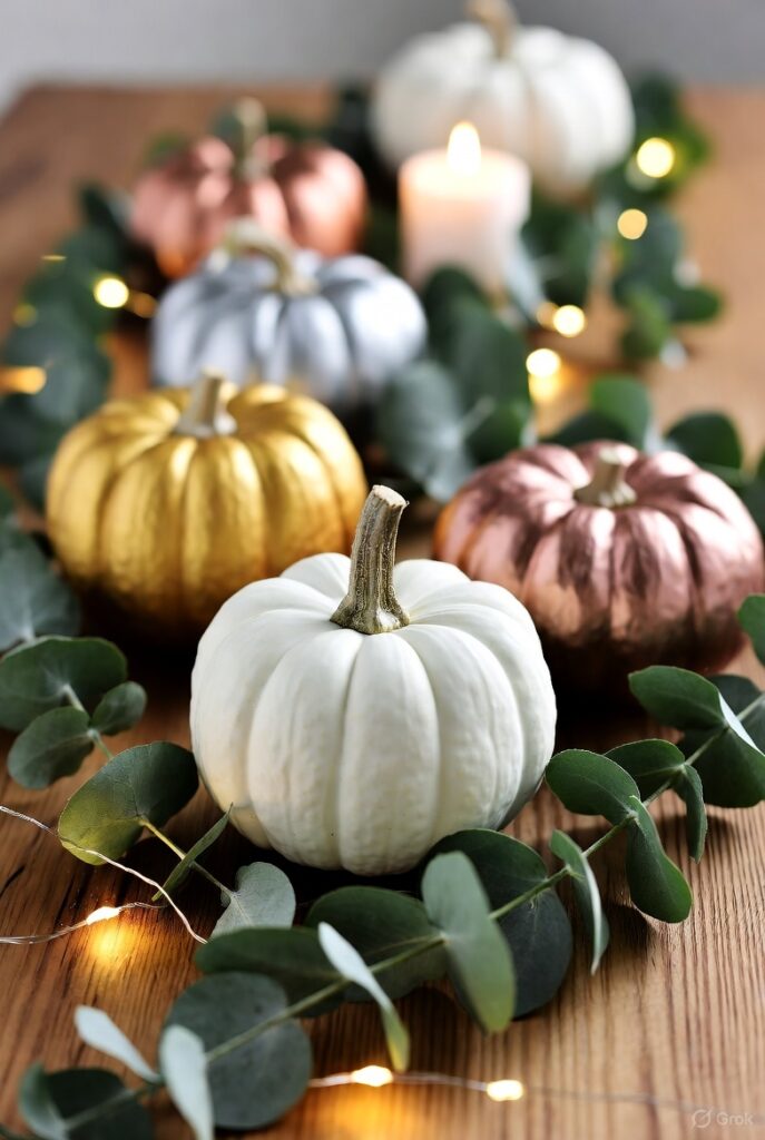 Metallic Glam Pumpkins